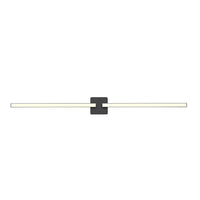 Home Decorators Collection Fiddleneck 48-inch 2-Light Integrated LED Dimmable Fixed Linear Black Square Tube Track Lighting Kit