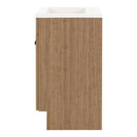 Glacier Bay Addison 24-inch W Bathroom Vanity in Sand Elm with Cultured Marble Vanity Sink Top