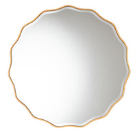 Baxton Studio Weston Circular Wall Mountable Mirror in Gold