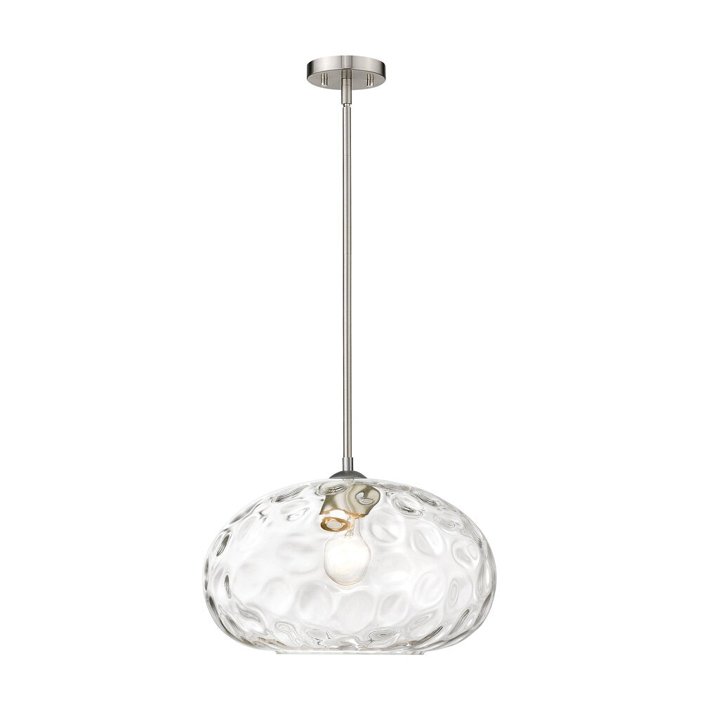 Z-Lite Chloe 1 Light Pendant in Brushed Nickel