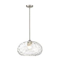 Z-Lite Chloe 1 Light Pendant in Brushed Nickel