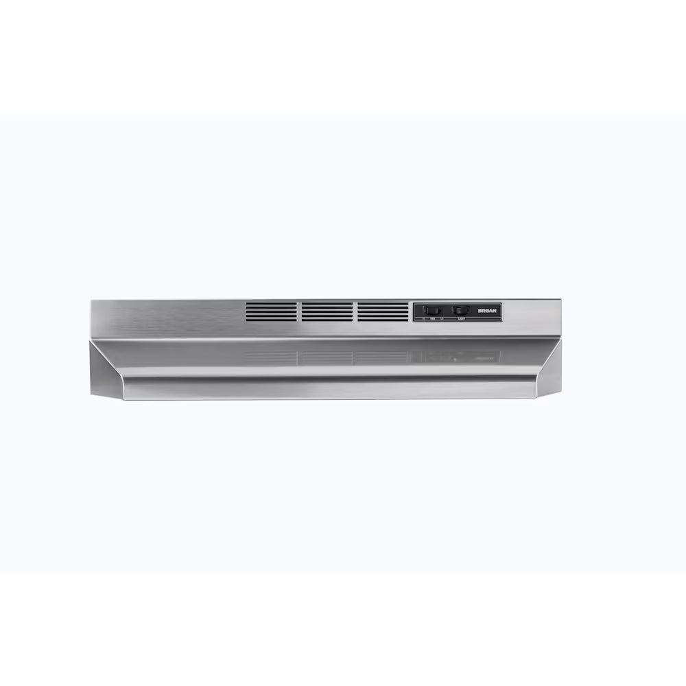 Nutone NU2 Series 30-inch Under-Cabinet Range Hood, 230 Max Blower CFM, Stainless Finish