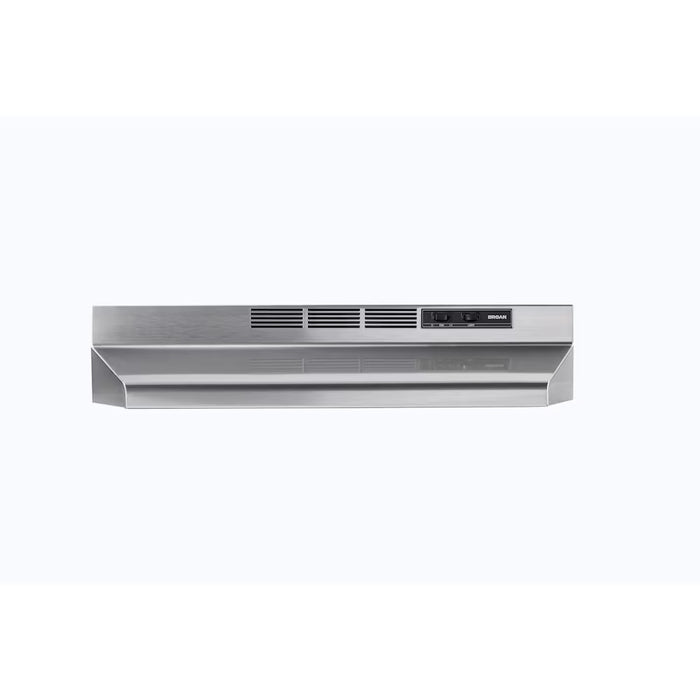 Nutone NU2 Series 30-inch Under-Cabinet Range Hood, 230 Max Blower CFM, Stainless Finish