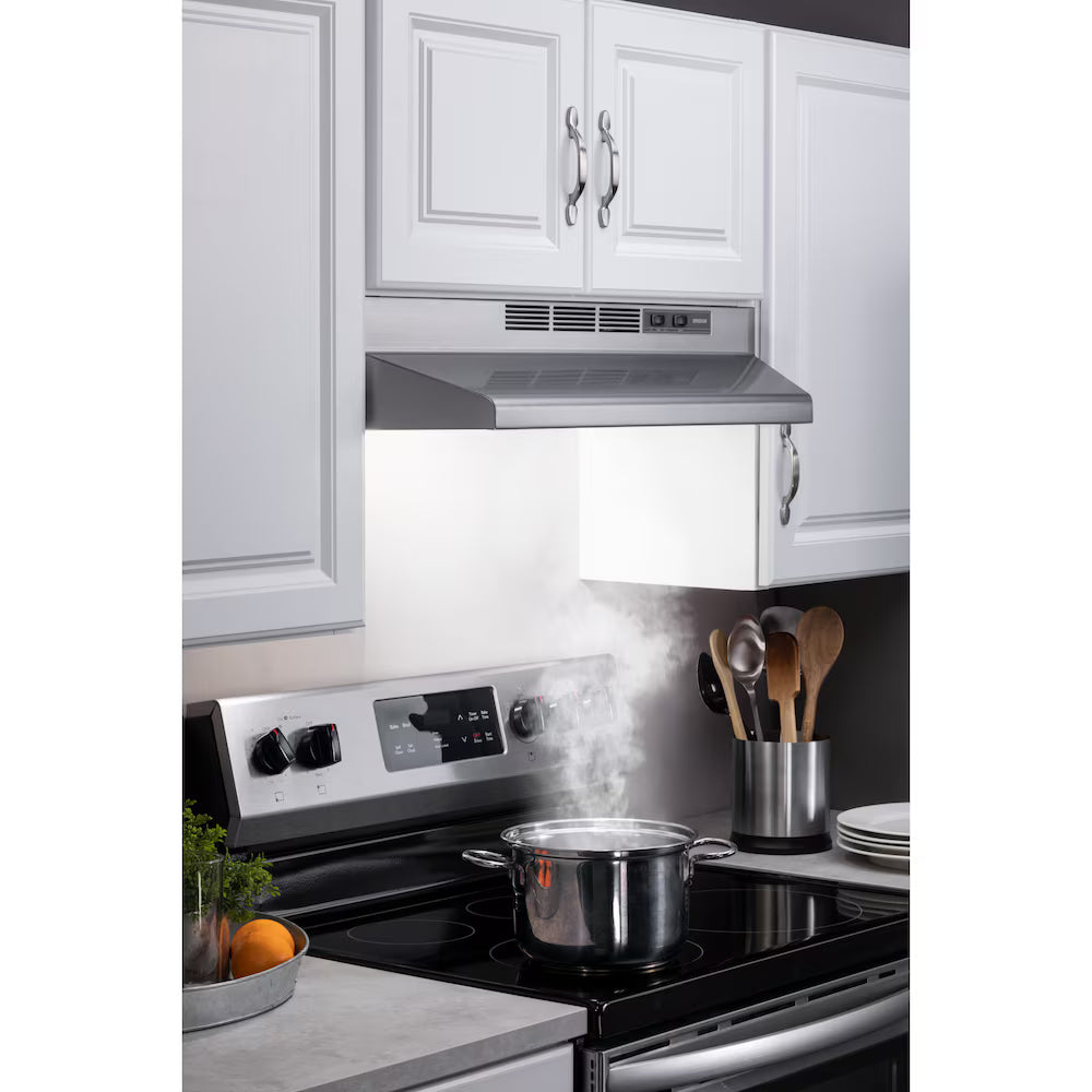 Nutone NU2 Series 30-inch Under-Cabinet Range Hood, 230 Max Blower CFM, Stainless Finish