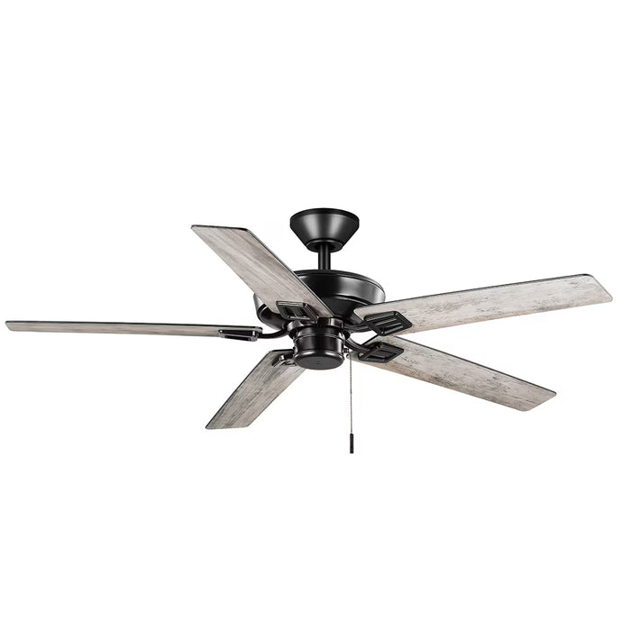 Hampton Bay Bayfield 52-inch Indoor Matte Black Ceiling Fan with Reversible Blades