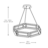 Monteaux 30-inch White Integrated LED Modern Circle Pendant