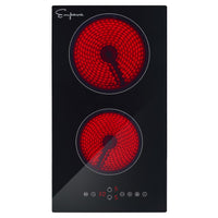 Empava Built-In 12-inch Smooth Surface Radiant Electric Cooktop in Black with 2 Elements