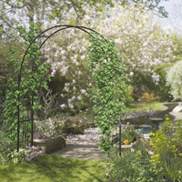 Outsunny 7FT Garden Arch Trellis for Vines, Metal Wedding Arbor