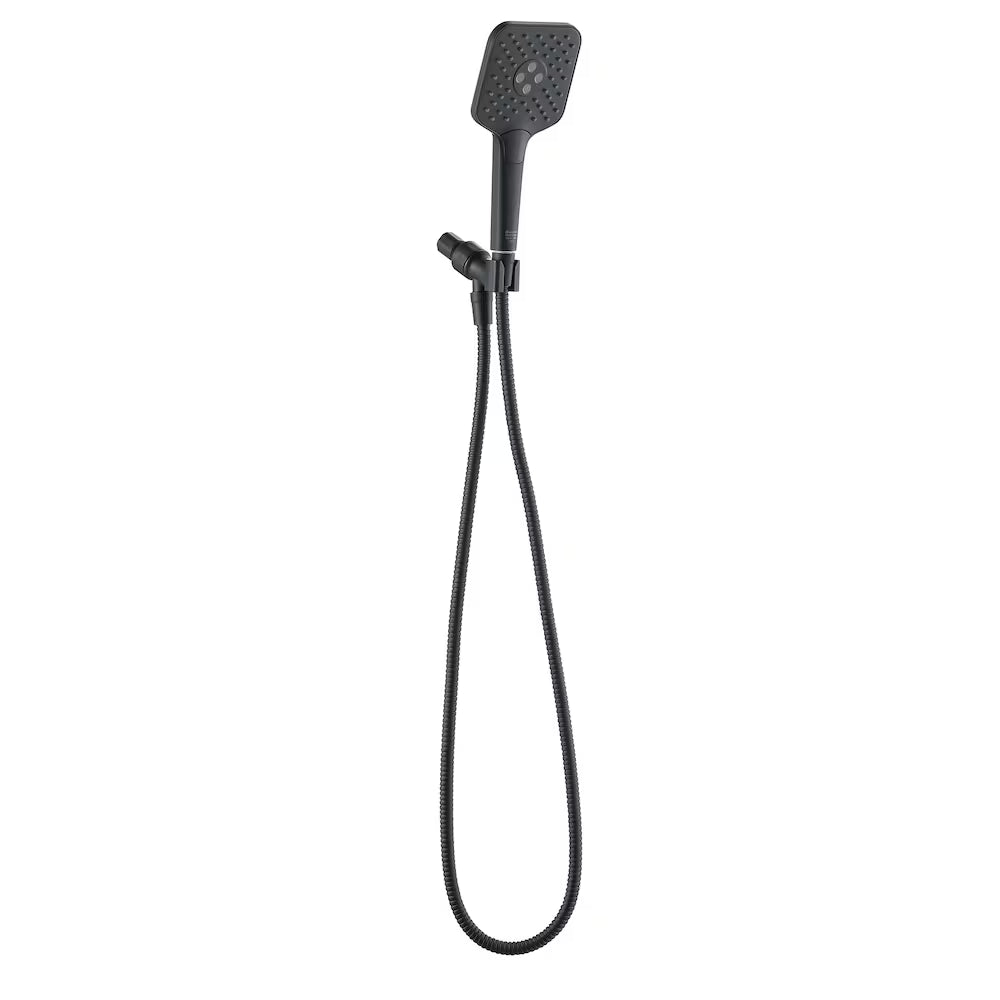 Glacier Bay Kendrick Rectangle Handheld Showerhead Kit in Matte Black