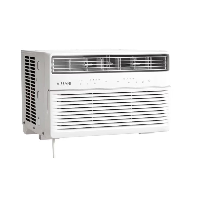 Vissani 8,000 BTU Window Air Conditioner Cools 350 Sq. Ft. with Dehumidifier Mode and Remote Control in White