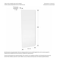 MAAX Utile 32 in. L x 80 in. H Single Side Shower Wall Panel in Erosion Bora White Matte Finish