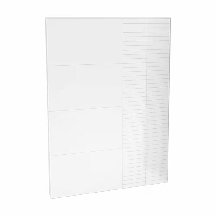 MAAX Utile 60 in. L x 80 in. H Single Back Shower Wall Panel in Erosion Bora White Matte Finish