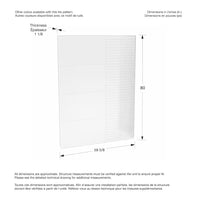 MAAX Utile 60 in. L x 80 in. H Single Back Shower Wall Panel in Erosion Bora White Matte Finish