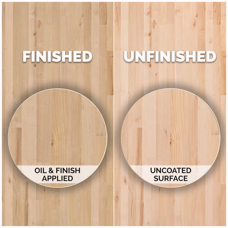 Unfinished Birch Butcher Block - 74" L x 39" W x 1.5"