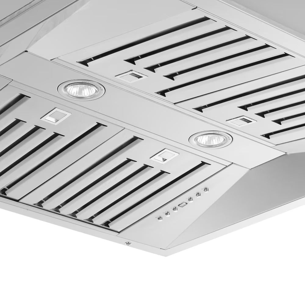 Forno Altilia 30-inch Insert Range Hood, 600 CFM, 4 Speed Control, All Stainless Steel, Baffle Filters