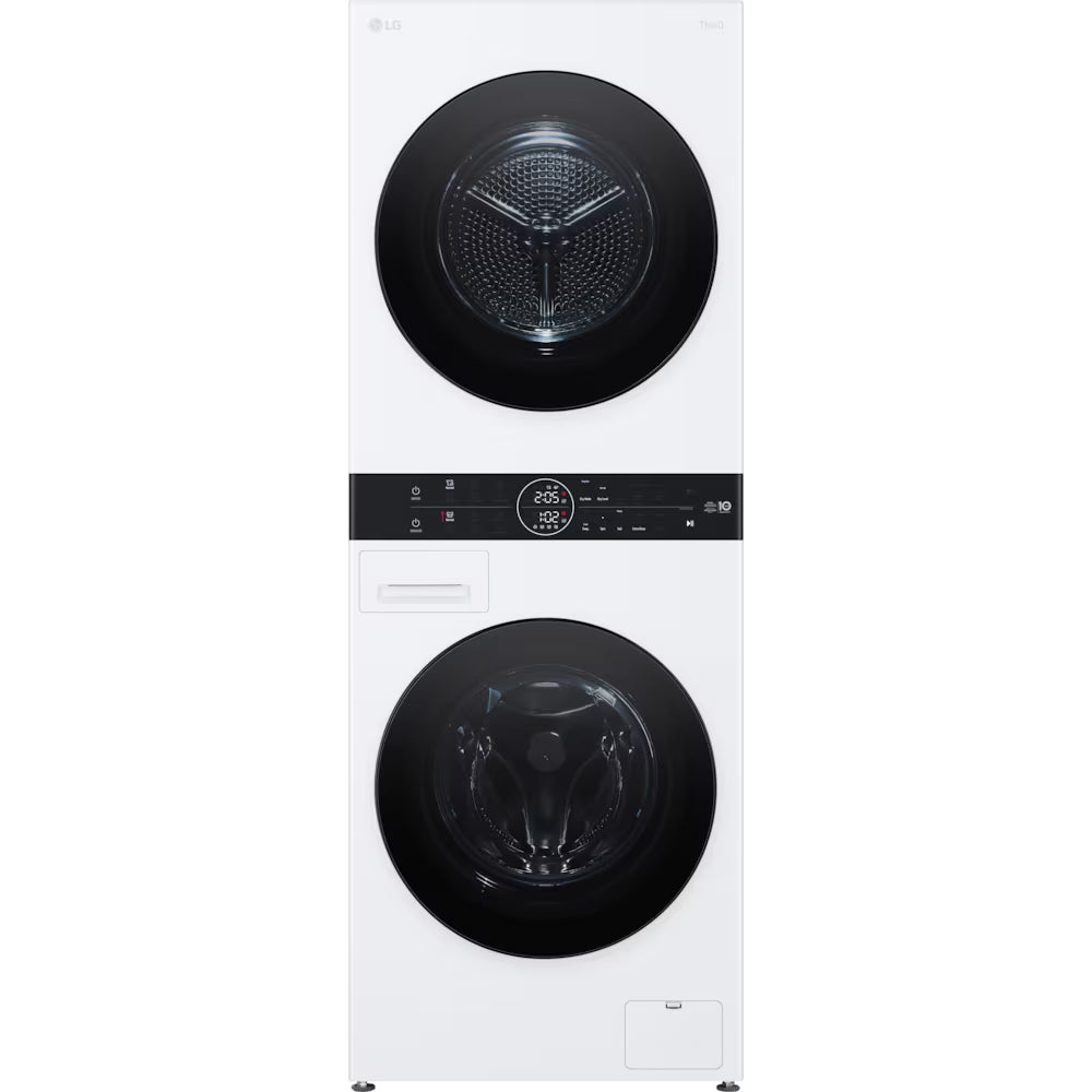 (MISSING DRYER DRAWER) LG Electronics 24-inch W Compact Single Unit WashTower with 3.1 cu. ft. Washer and 4.2 cu. ft. Dual Inverter HeatPump Technology Ventless Dryer in White
