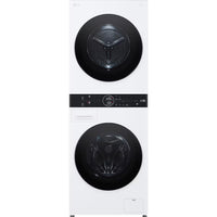 (MISSING DRYER DRAWER) LG Electronics 24-inch W Compact Single Unit WashTower with 3.1 cu. ft. Washer and 4.2 cu. ft. Dual Inverter HeatPump Technology Ventless Dryer in White