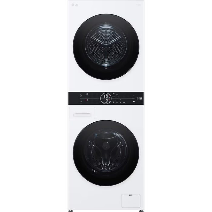 (MISSING DRYER DRAWER) LG Electronics 24-inch W Compact Single Unit WashTower with 3.1 cu. ft. Washer and 4.2 cu. ft. Dual Inverter HeatPump Technology Ventless Dryer in White
