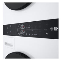 (MISSING DRYER DRAWER) LG Electronics 24-inch W Compact Single Unit WashTower with 3.1 cu. ft. Washer and 4.2 cu. ft. Dual Inverter HeatPump Technology Ventless Dryer in White