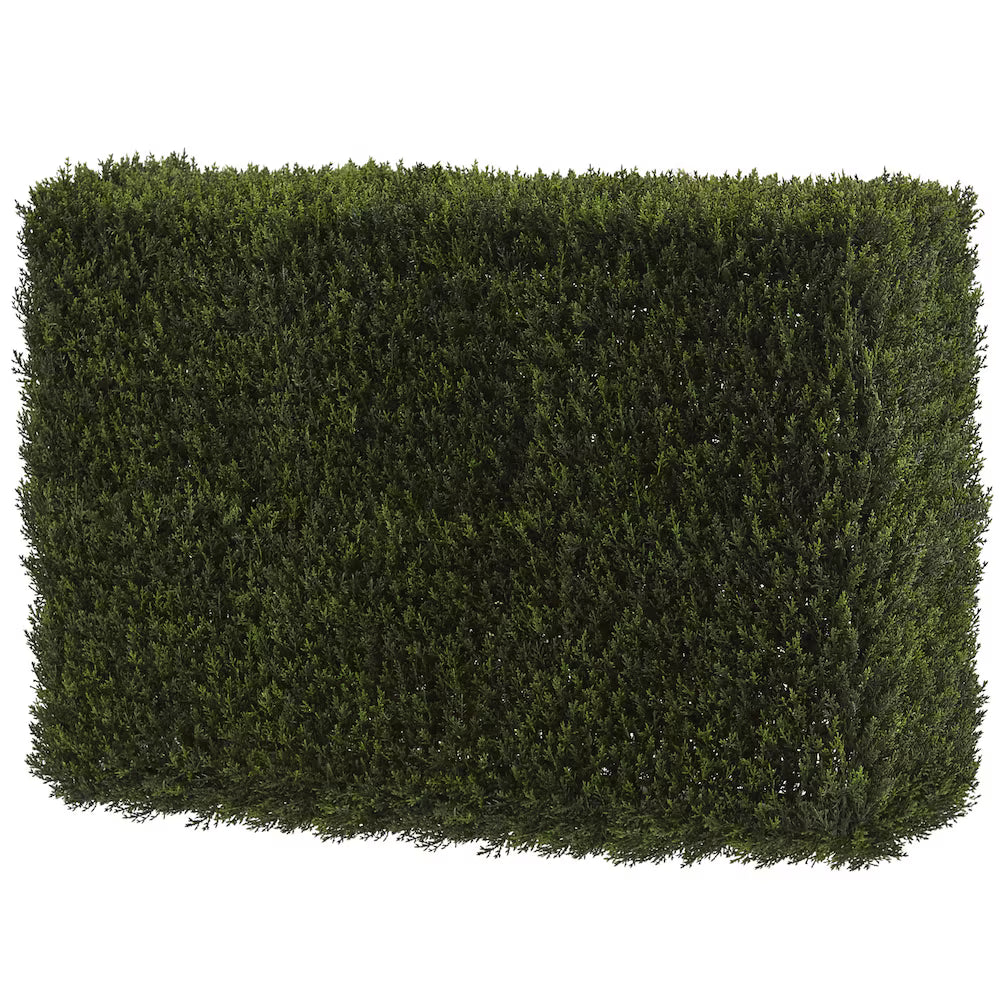 Nearly Natural 20in. Artificial 20in. Decorative Cedar Hedge (Indoor/Outdoor), Green