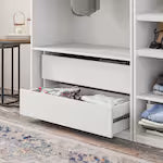 Dorel 36 in. x W 18 in. L x 79 in. H White Laminate Lockett Flat Storage Closet Slab Single Door Kit