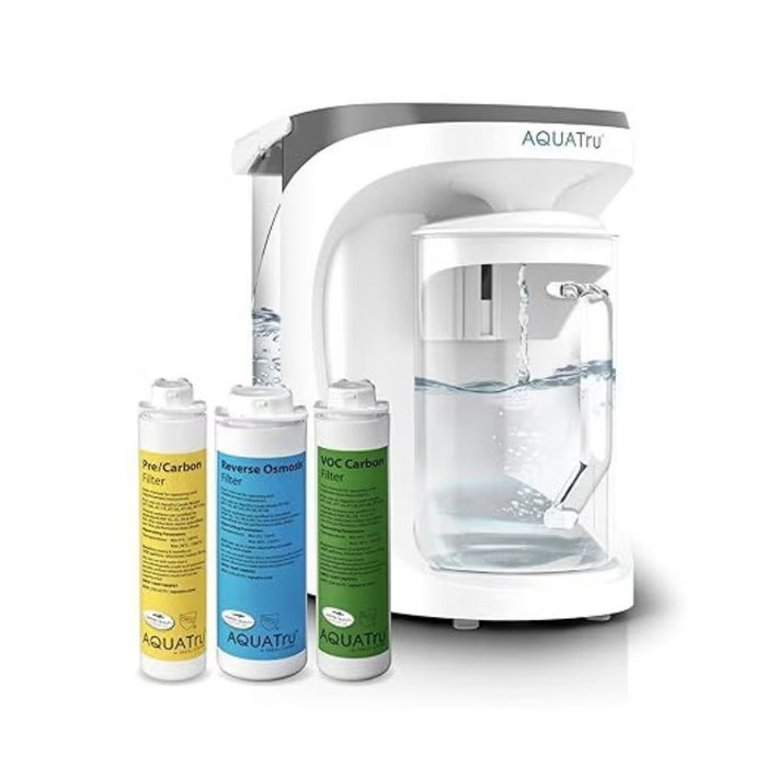 AquaTru Carafe Countertop Purifier for PFAS & contaminants 4-Stage Reverse Osmosis BPA free