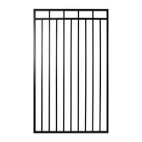 Nuvo Iron 3.75" x 5.67' Benitoite Profile Iron Center Point Fence Gate Black