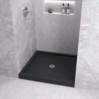 Streamline 36 in. x 36 in. Alcove Acrylic Shower Base with Center Drain