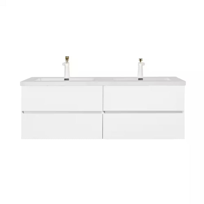 Nordic Canada Kalei 60-inch W x 21-inch D 2-Drawer Wall-Mounted Bathroom Vanity