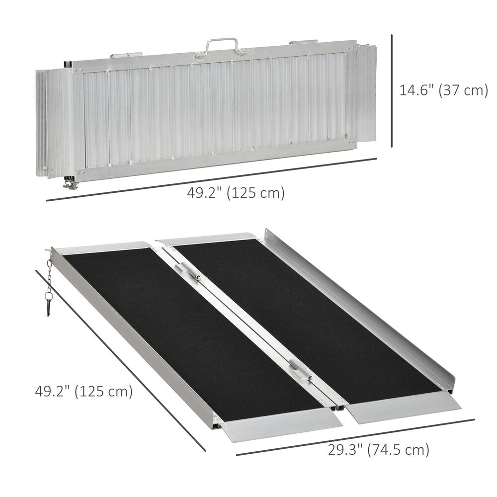 4feet Portable Wheelchair Ramp Aluminum Threshold