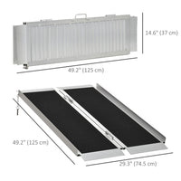 4feet Portable Wheelchair Ramp Aluminum Threshold