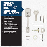 Weiser Satin Nickel Lower Half Exterior Door Handle Set