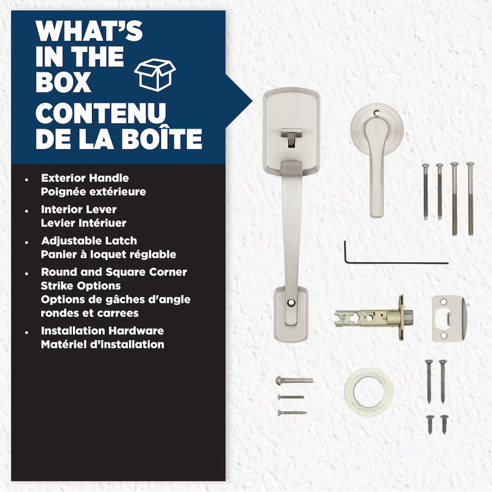 Weiser Satin Nickel Lower Half Exterior Door Handle Set