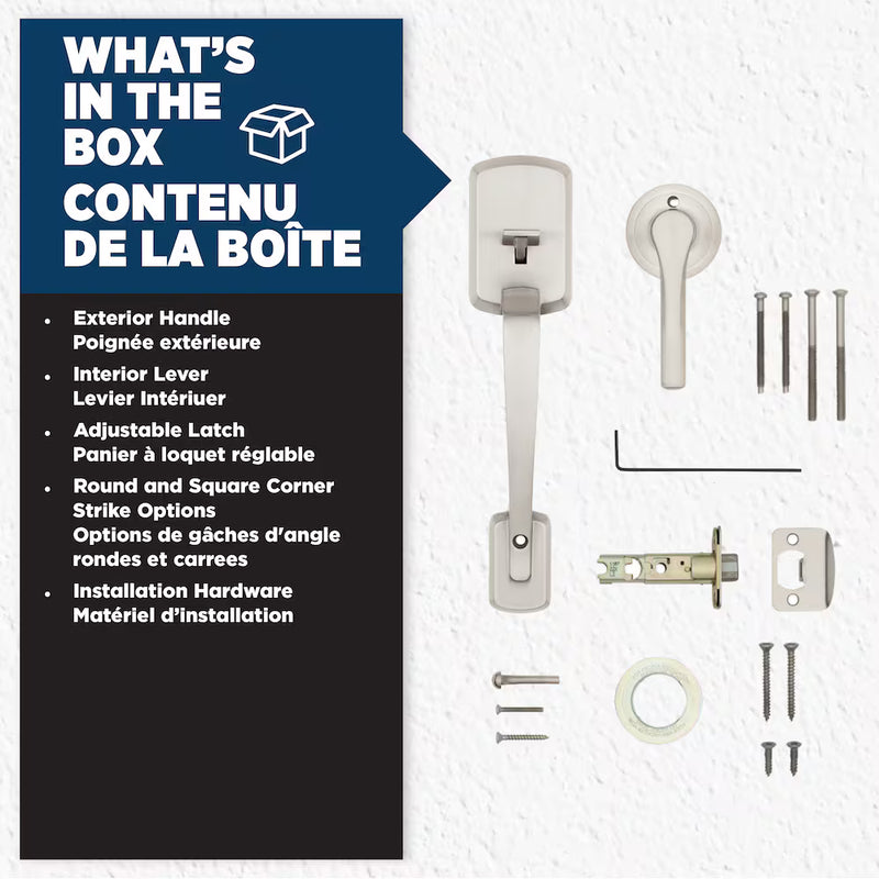 Weiser Satin Nickel Lower Half Exterior Door Handle Set