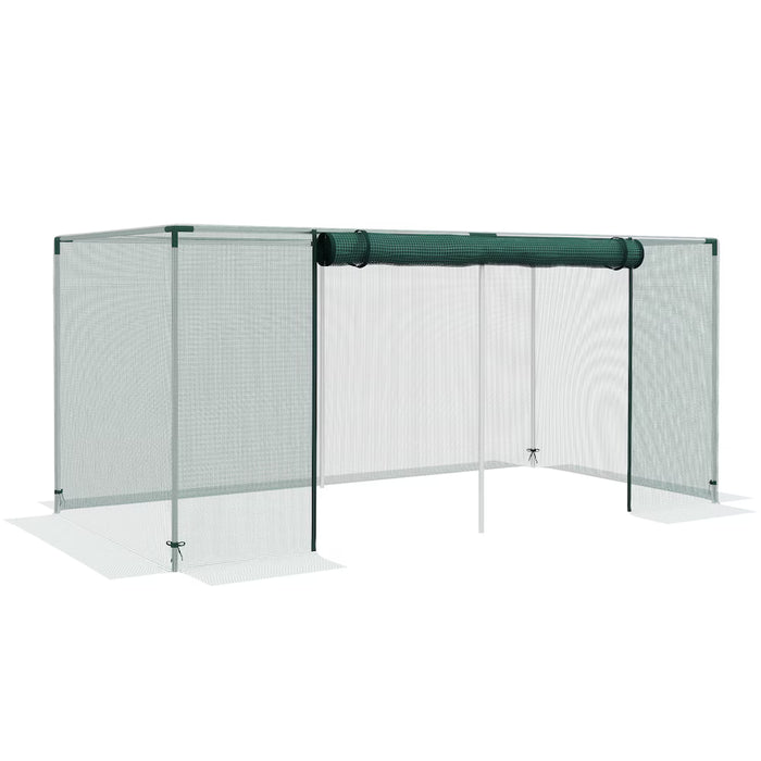 Outsunny 8 ft. x 4 ft. Patio Crop Cage, Plant Protection Tent with Zippered Door