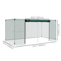 Outsunny 8 ft. x 4 ft. Patio Crop Cage, Plant Protection Tent with Zippered Door