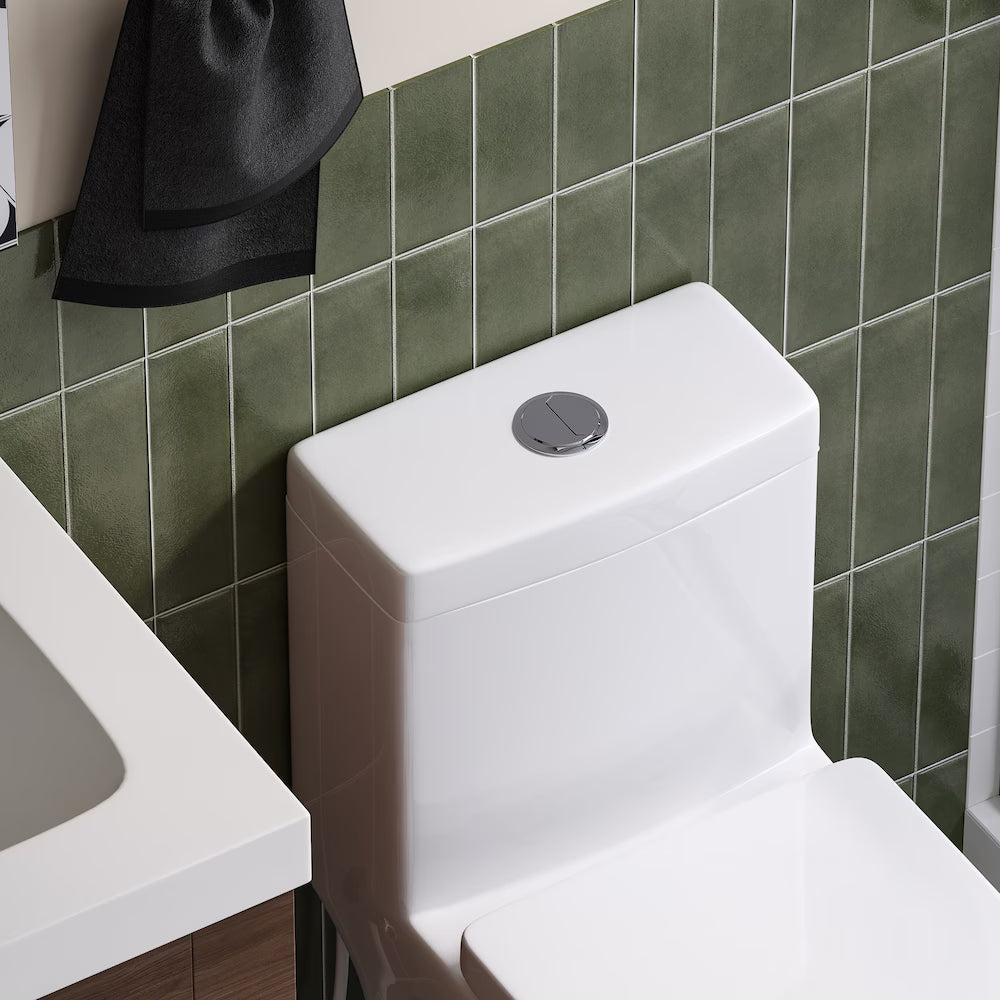 HOROW 1-Piece 4.0/6.0 LPF Dual Flush Round Compact Toilet in White with UF Soft Close Seat Included