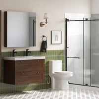 HOROW 1-Piece 4.0/6.0 LPF Dual Flush Round Compact Toilet in White with UF Soft Close Seat Included