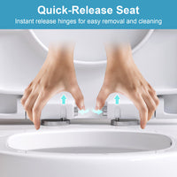 HOROW 1-Piece 4.0/6.0 LPF Dual Flush Round Compact Toilet in White with UF Soft Close Seat Included