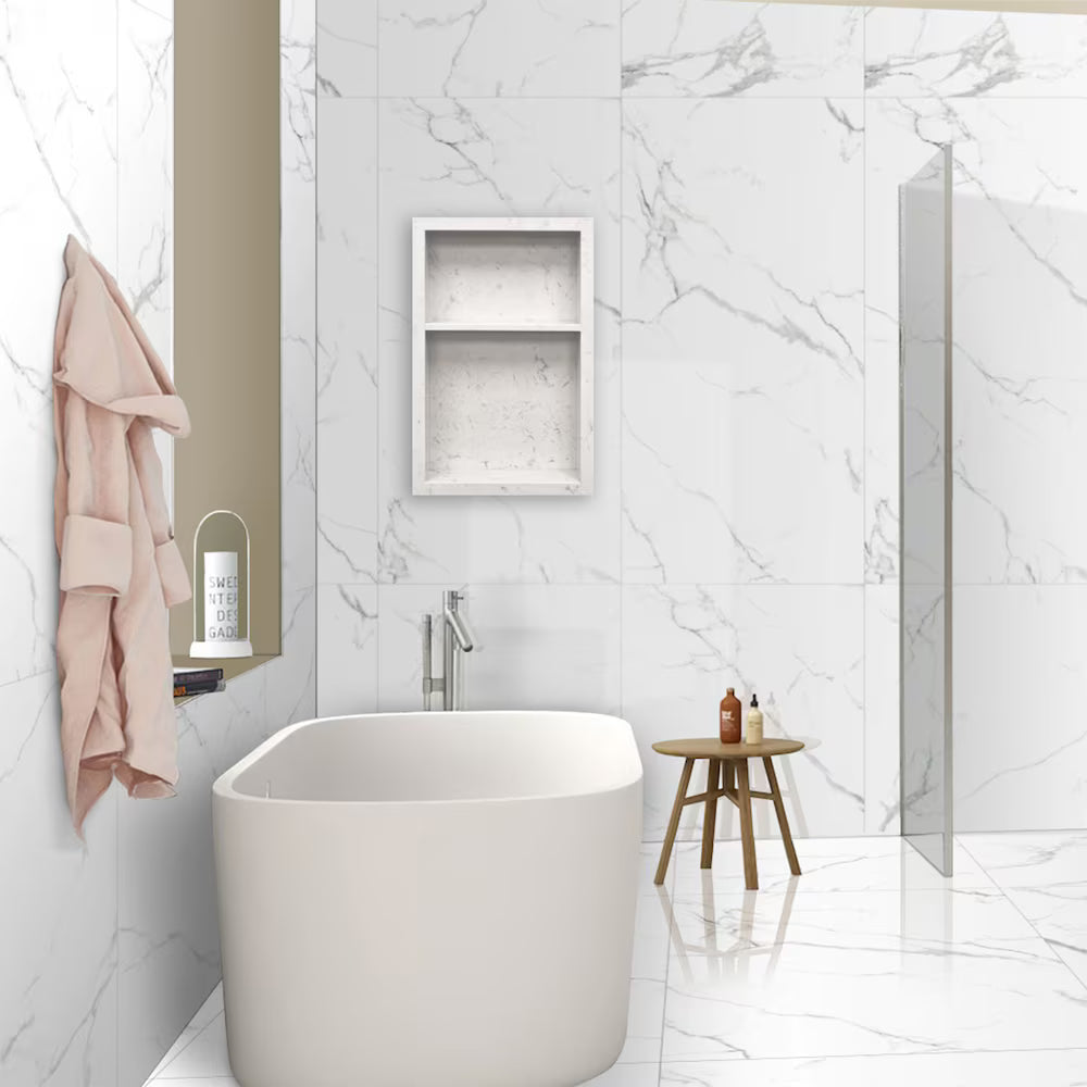 Modamo 15-inch x 24-inch Carrara Shower Niche