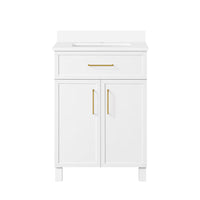 24" White Single Bathroom Vanity