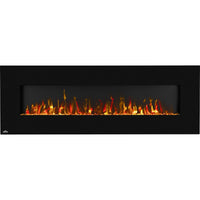 Napoleon Lumi 58-inch Surface Wall Electric Fireplace with Backlighting in Black