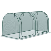 Outsunny 8 x 3 ft Crop Cage Plant Protection Tent with Zippered Doors