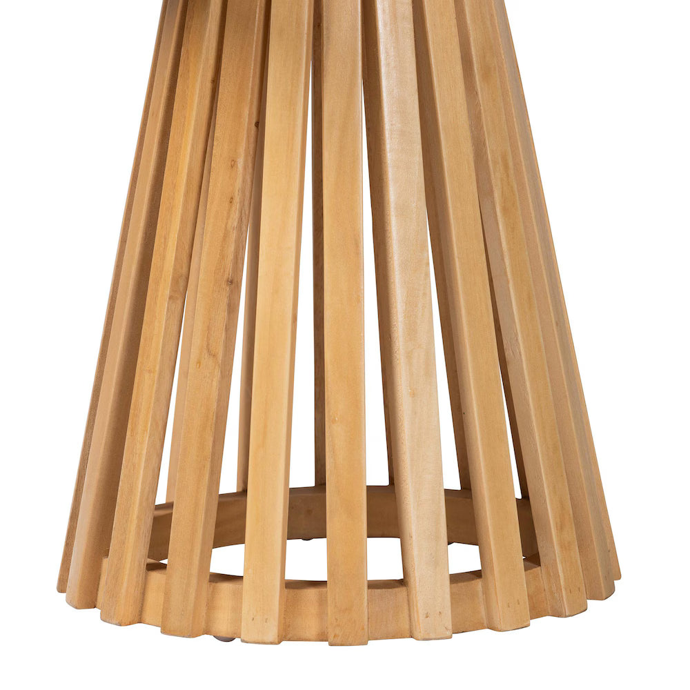 bali & pari Caribic Acacia Wood End Table in Natural Brown