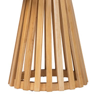 bali & pari Caribic Acacia Wood End Table in Natural Brown