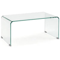 HOMCOM Clear Tempered Glass Centre Table for Living Room