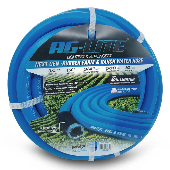 AG-LITE 3/4 in. x 150 ft. Heavy Duty Rubber Water Hose