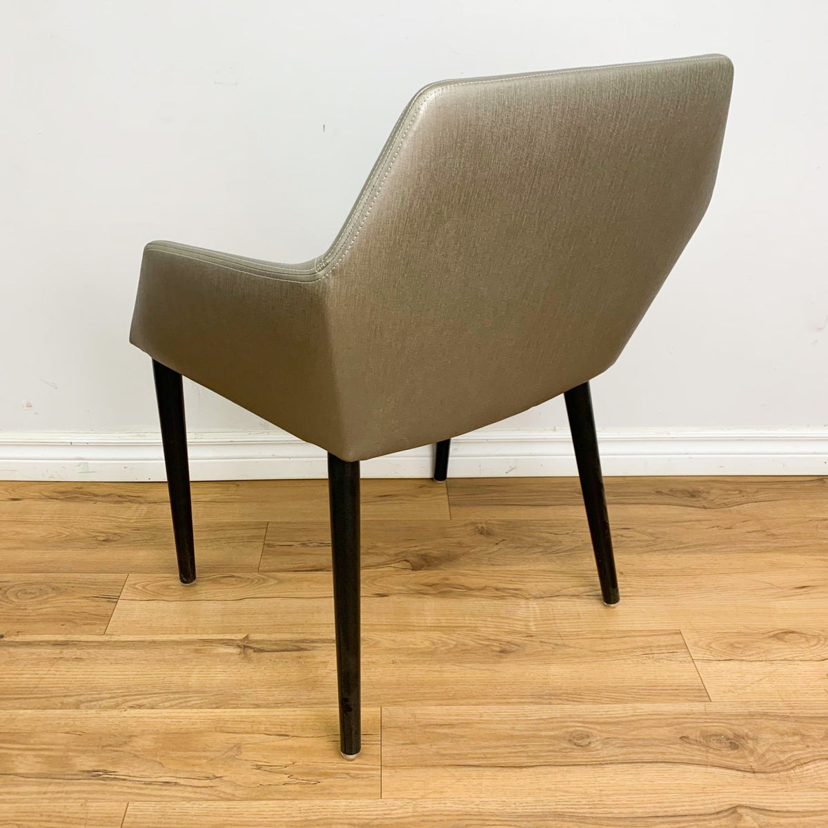 Paragami Faux Leather Lounge Chair in Grey