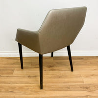 Paragami Faux Leather Lounge Chair in Grey