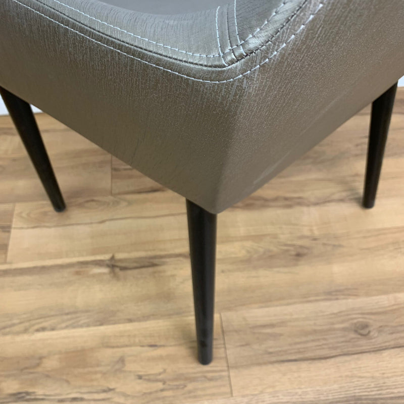 Paragami Faux Leather Lounge Chair in Grey